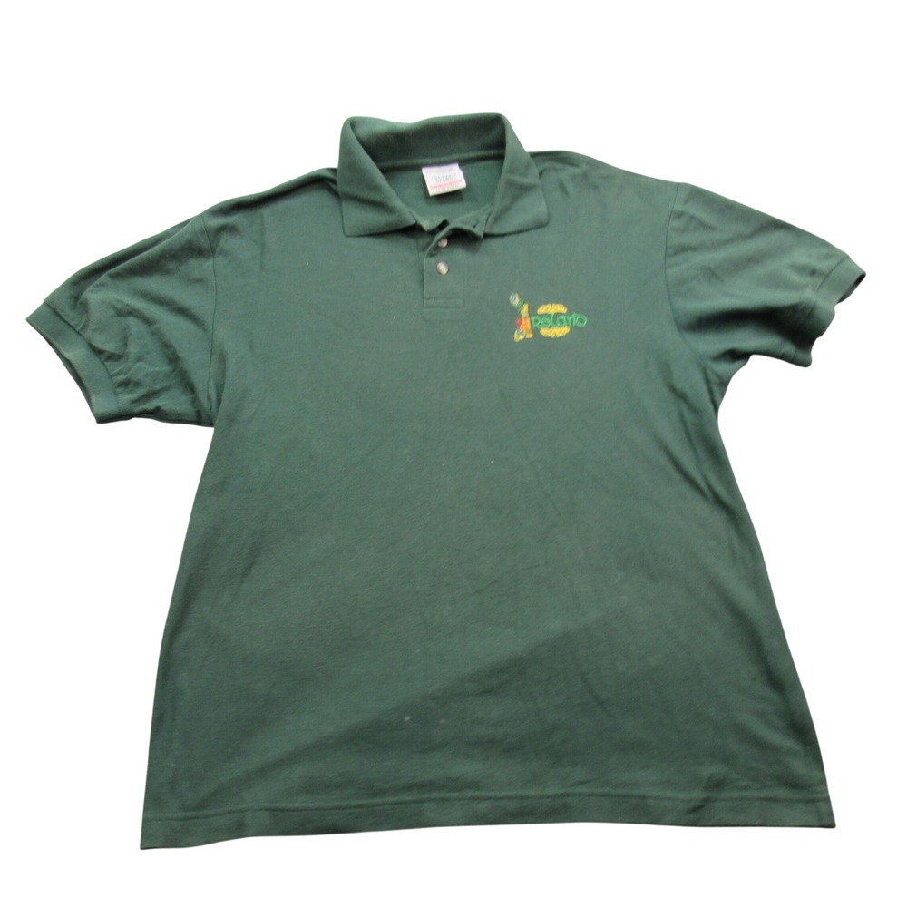 Screen Stars by Fruit of the Loom Mens Green Ireland Embroidered Polo‎ Shirt MED